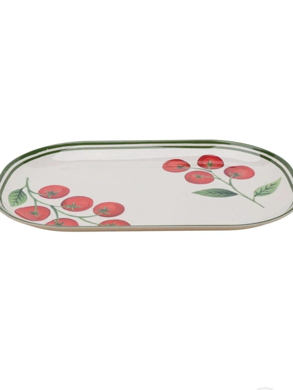 Better Homes & Gardens Tomato Beige Bamboo Melamine 15.6x 10.1 Serving Tray
